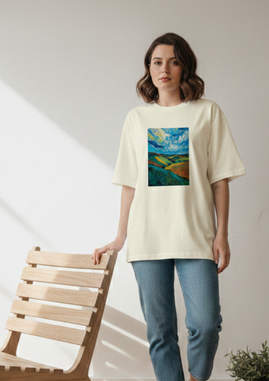 The Field Art Unisex Oversized Classic T-Shirt