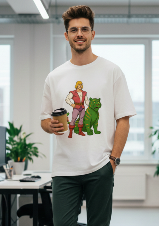 He-Man Printed Unisex Oversized T-Shirt