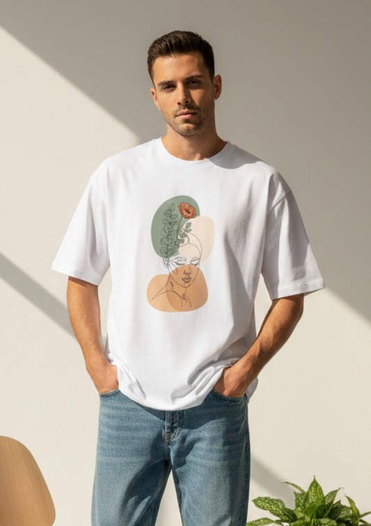 The Women Abstract Unisex Oversized T-Shirt