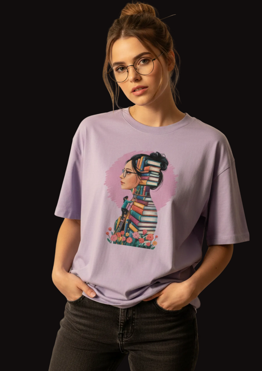 Women Reader Habit GZ Oversized T-Shirt