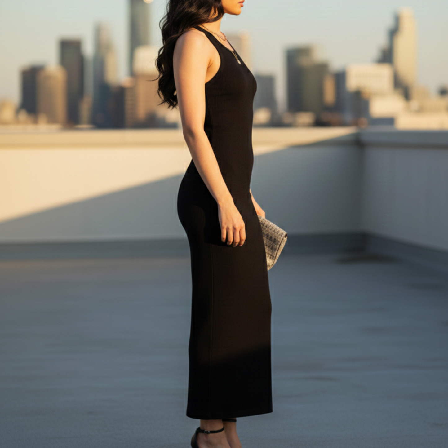 Seedyfii Women's Bodycon Dress Black