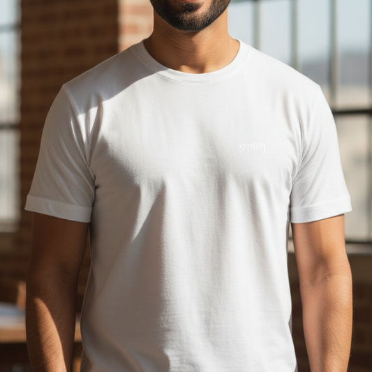 Seedyfii Men's Standard Crew T-Shirt White