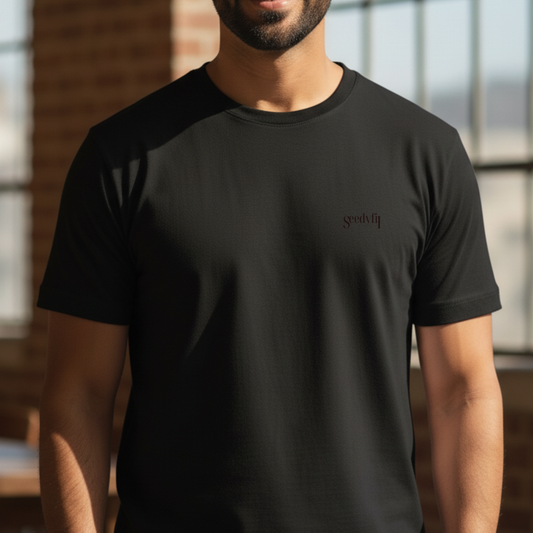 Seedyfii Men's Standard Crew T-Shirt Black