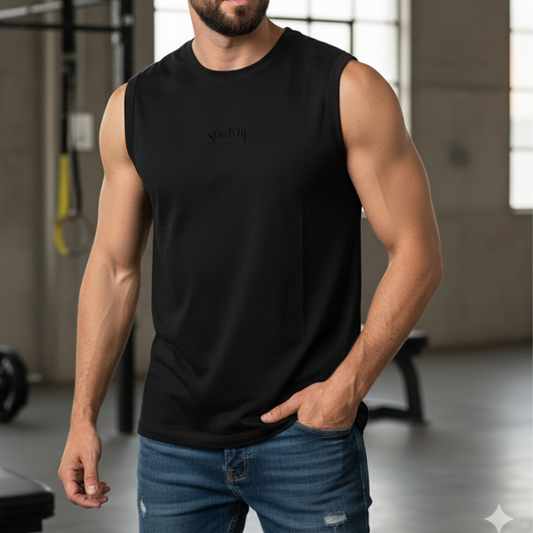 Seedyfii Men's Sleeveless T-Shirt Black