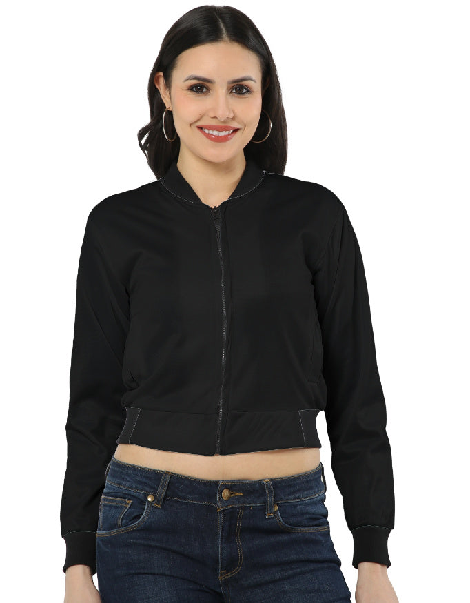 Seedyfii Women's Bomber Jacket Black