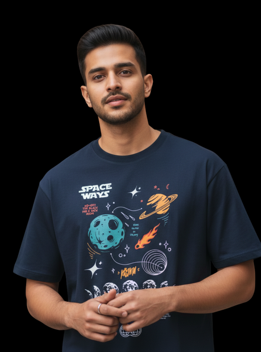 Motif Space ways Unisex Oversized Classic T-Shirt