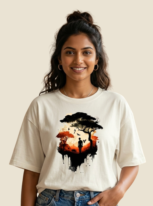 Motif Wild Unisex Oversized Classic T-Shirt