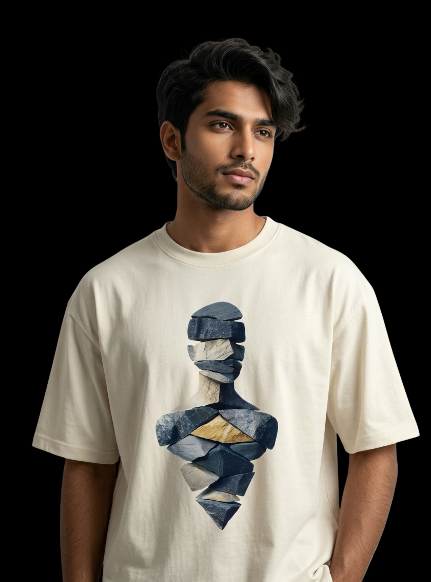 Motif Stone-man Unisex Oversized Classic T-Shirt